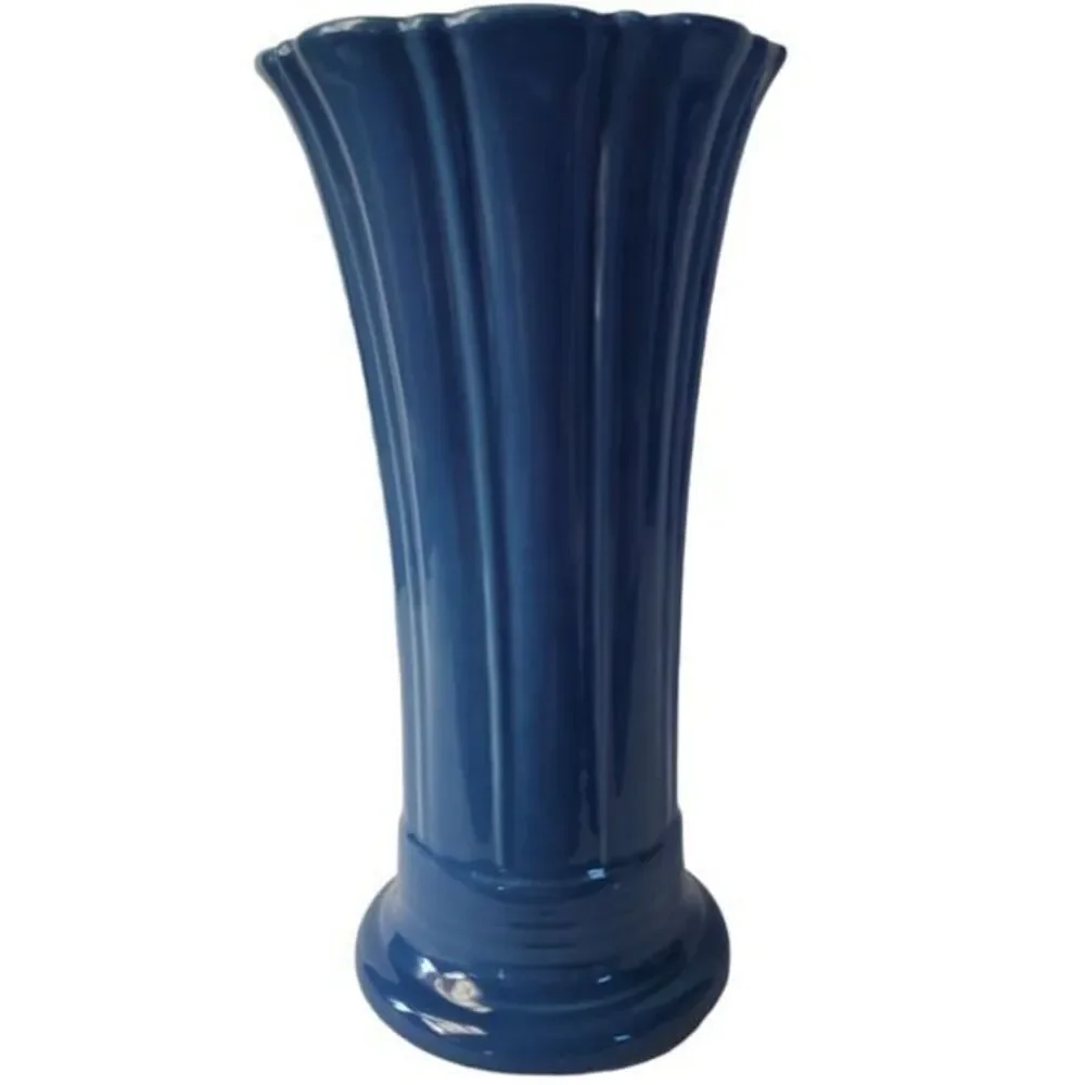 Fiestaware Fiesta Medium Flower Vase Holder Container CERAMIC Dish Lapis Blue